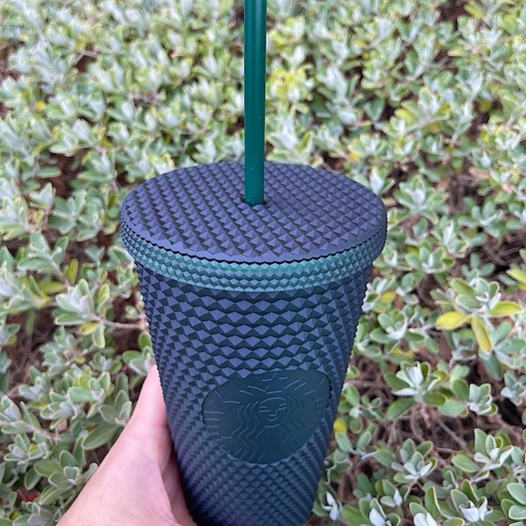 ❌LAST SET❌💚Starbucks Dark Green Jelly Studded cold cup 2022 tumbler set💚 - Picture 5 of 5